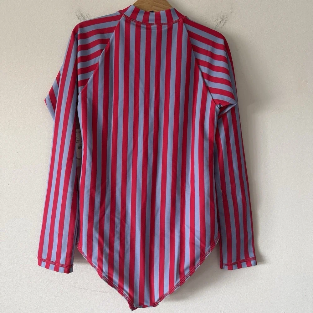 J Crew Crewcuts Girls Zip-Up Rash Guard UPF 50+ Swimsuits Sz 10 LOT OF 2~ NWT